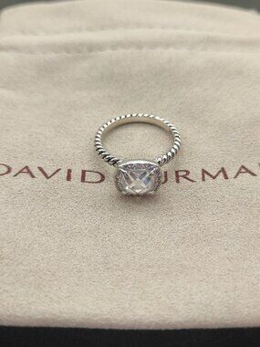 David Yurman 925 Silver Rings with Original Pouch